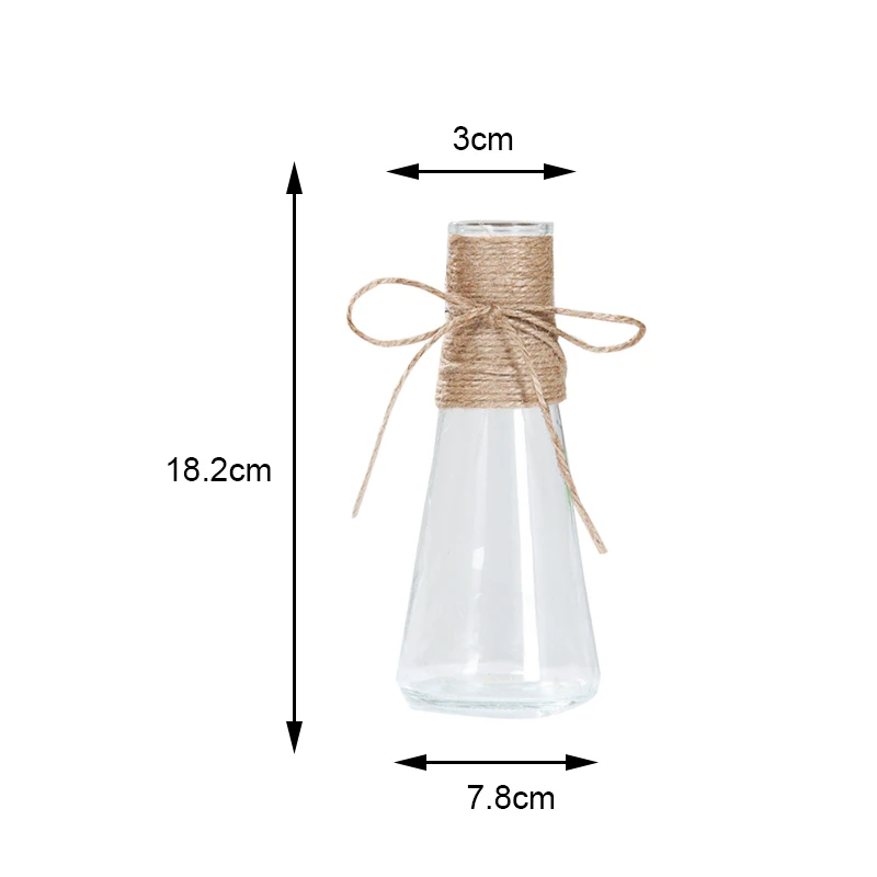 Creative Nordic Glass Vases Living Room Table Decoration Transparent Flower Rope Dry Vase DIY Bottle Home Furnishings NEW | Дом и сад