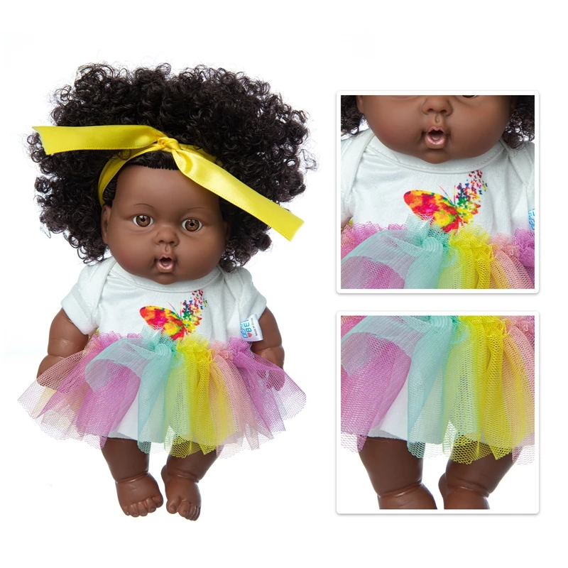 

Colofrul Dress 20cm Full Body SIlicone Reborn Babies Doll Bath Toy Lifelike Newborn Baby Doll
