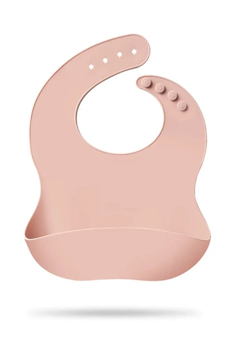 Детские однотонные силиконовые нагрудники для кормления маленьких девочек и