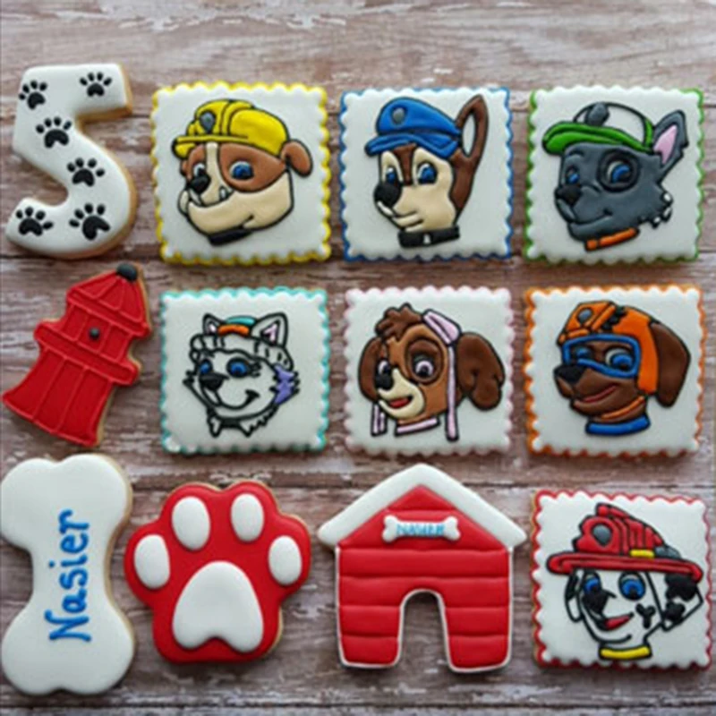 4 шт./компл. пищевого пластика DIY Собака тема печенья резак торт плесень помадка