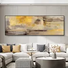 Абстрактная желтая Картина на холсте, плакаты и принты, Современная Скандинавская Настенная картина для гостиной, декоративная картина