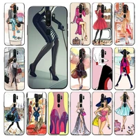 maiyaca high heels girl fashion woman phone case for vivo y91c y11 17 19 17 67 81 oppo a9 2020 realme c3