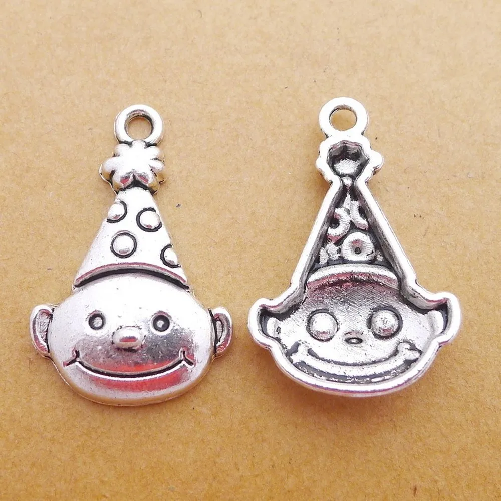 100 шт подвеска с клоуном 20 мм x 30 Сделай Сам ювелирное изделие Кулон Античный