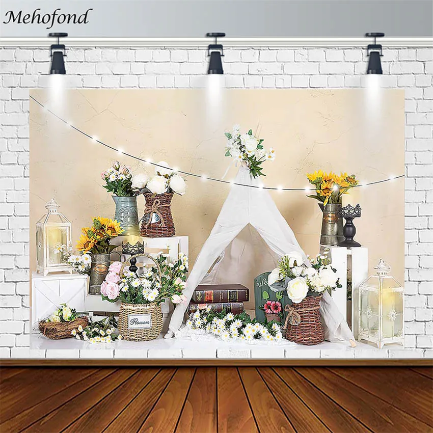 

Mehofond день рождения ребенок душ весенний фон подсолнухи палатка книга новорожденные фотографии фоны фотостудия Фотофон Декор