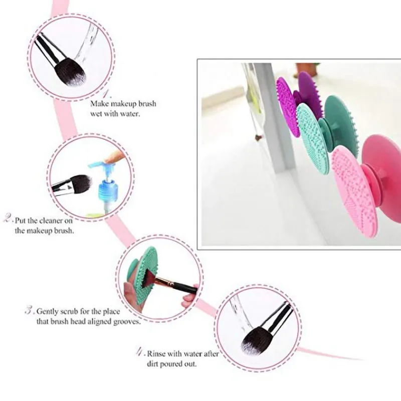Силиконовая присоска для чистки карандашей косметический скраб Кисть макияжа