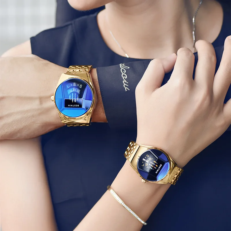

YUNAO Top Luxury Watches Women Super Slim Mesh Stainless Steel Casual Quartz Clock Ladies WristWatch Men's and Women's Watches