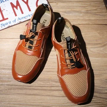 

Мужская обувь, сетчатая летняя дышащая обувь на плоской подошве для альпинизма, Молодежная Спортивная повседневная обувь для мужчин