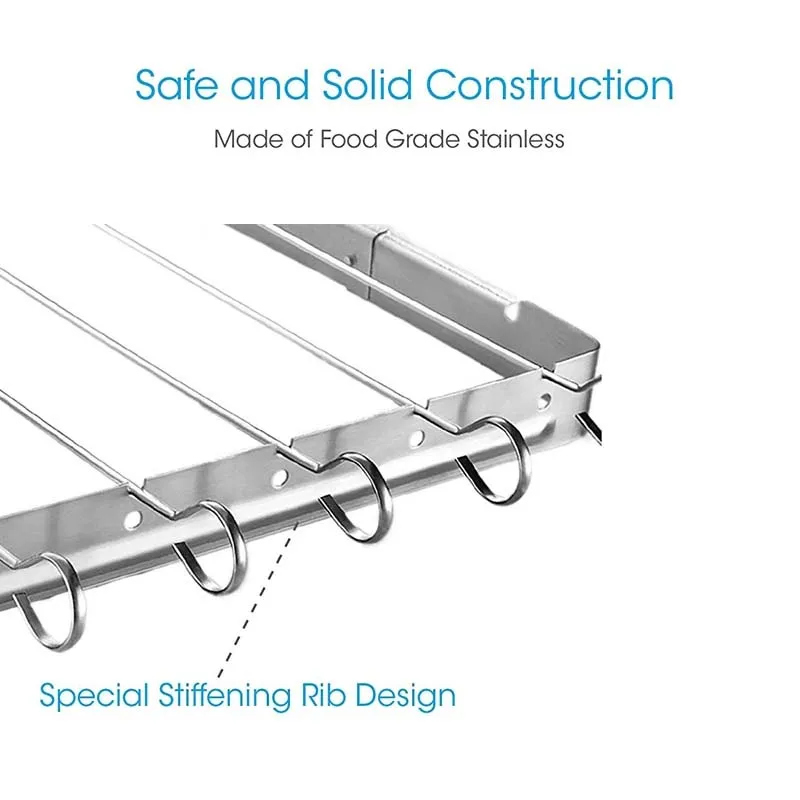 YOMEEI Stainless Steel BBQ Grill Skewers Mini Foldable 1 Barbecue 6 Accessories For Home Party Use | Дом и сад