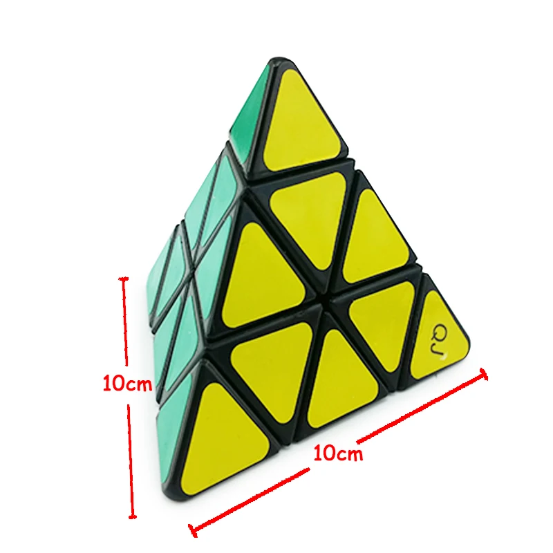 Пирамида магический куб скоростная головоломка игры игрушки для детей черная