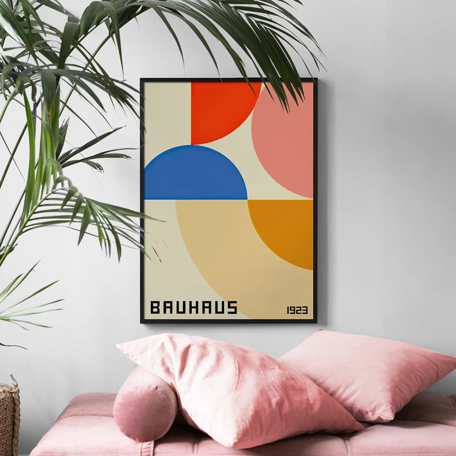 Bauhaus выставка абстрактные геометрические настенные картины на холсте