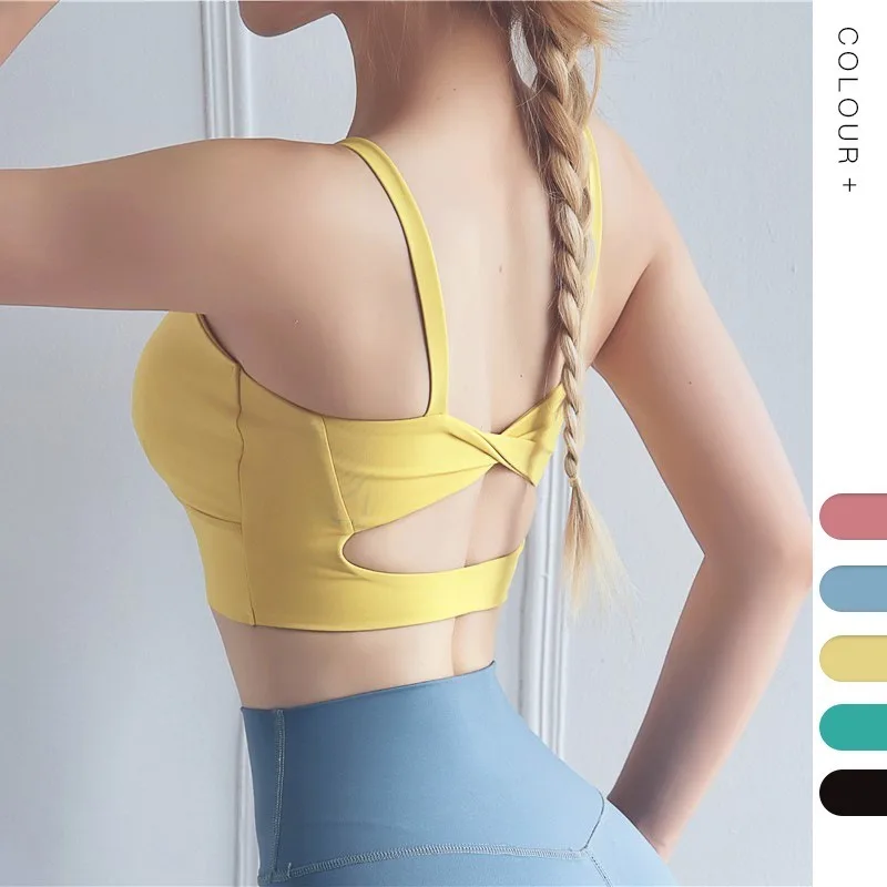 Kezrea Backless Fitness Jogging Sexy High Quality Sling Vest Sports Running Underwear Female Beauty Back Strap Yoga Clothes | Спорт и