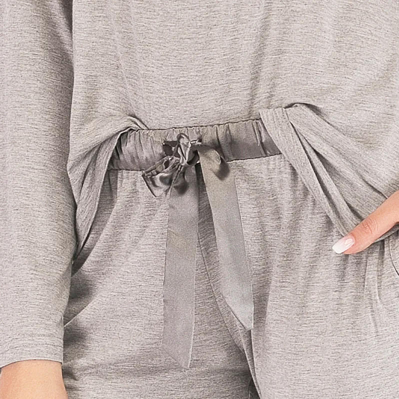 Womens Bamboo Viscose Pajama Set Comfy Sleepwear Short Sleeve Top with Pants Pjs Petite Plus Size