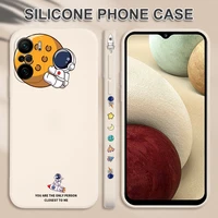 astronaut phone case for xiaomi redmi note 11 10 pro 11t liquid silicone cover for redmi note 11 pro plus 10 10s k40 pro funda