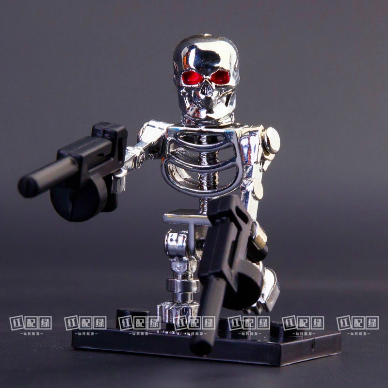 Робот T800 с черепом из фильма строительные блоки мини Экшн-фигурки игрушки |