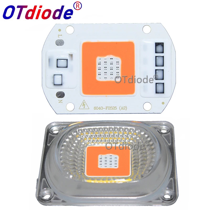 

20W 30W 50W LED Phyto Light AC220V Grow Lamps With Lens Reflector Red+Blue LED Growing Lights Full Spectrum For Plants Seed