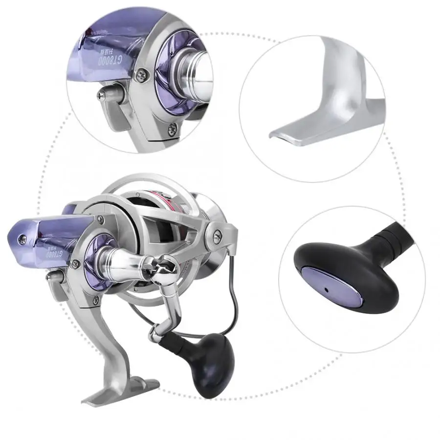Рыболовная катушка с длинным стержнем 13 + 1 металлическая для заброса приманки в