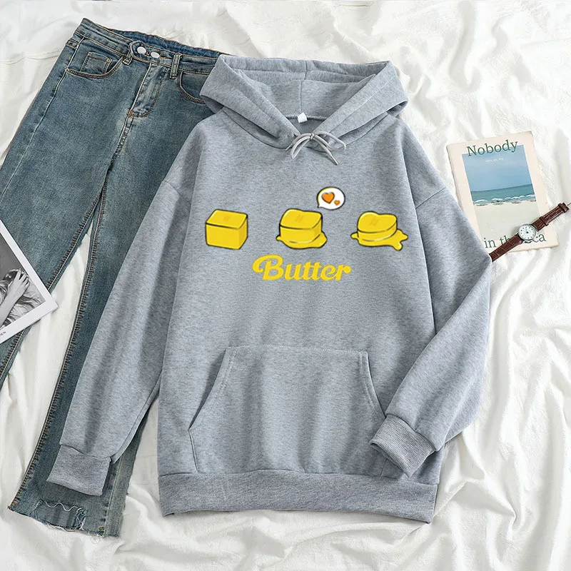 

Kpop Bangtan Boys Butter Hoodie Men/Women Casual Harajuku Korean Sweatshirt Unisex Streetwear Pullover Loose Oversize Tees Tops