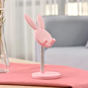 new 2021 rabbit phone accessories phone holder stand metal material tablet laptop stand cute pop socket holder for phone free global shipping