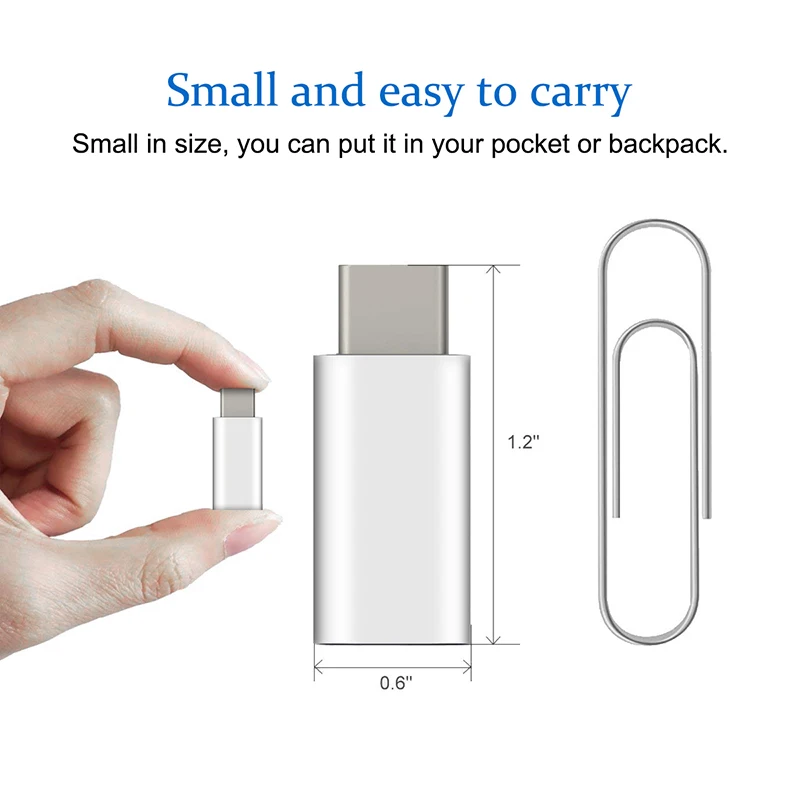 8-контактный мини-адаптер с подсветкой на USB Тип C для IPhone 11 12 13 Pro Max Samsung S20 S21 Ios Type Otg