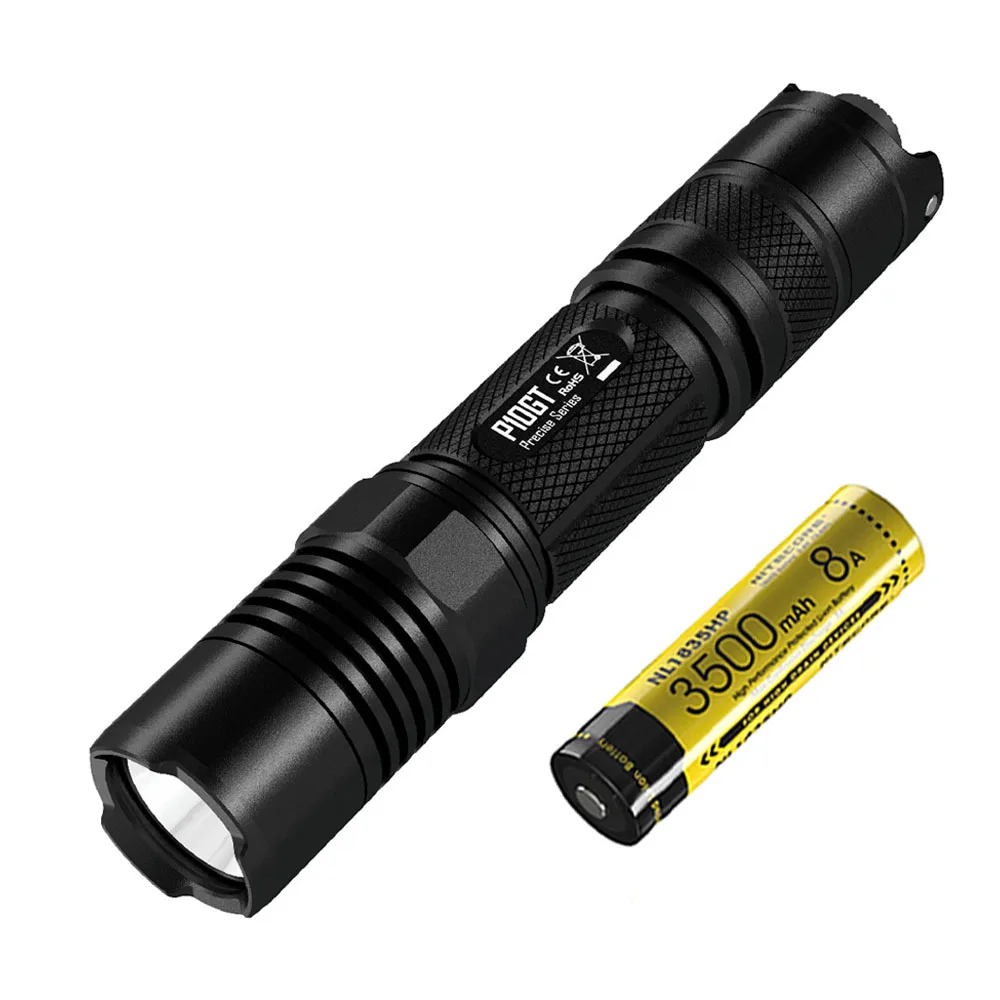 NITECORE P10GT ручной фонарь CREE XM-L2 T6 Светодиодный max 900 люмен луч расстоянии 286 метров уличный фонарик поиск спасательный маяк - Испускаемый цвет: P10GT NL1835HP