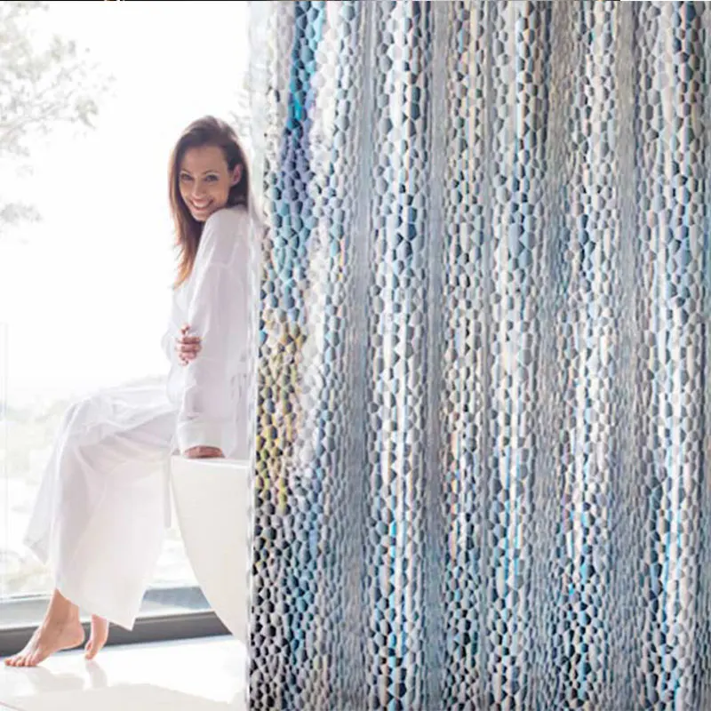 Eforcurtain радужные 3D занавески для душа с кубиками воды сверхмощные EVA ванной