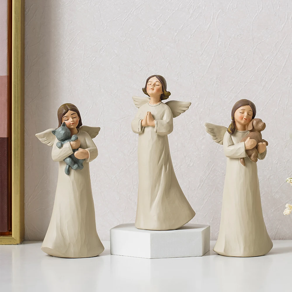 Скандинавский ангел статуэтка модели искусства винтажный аксессуар для