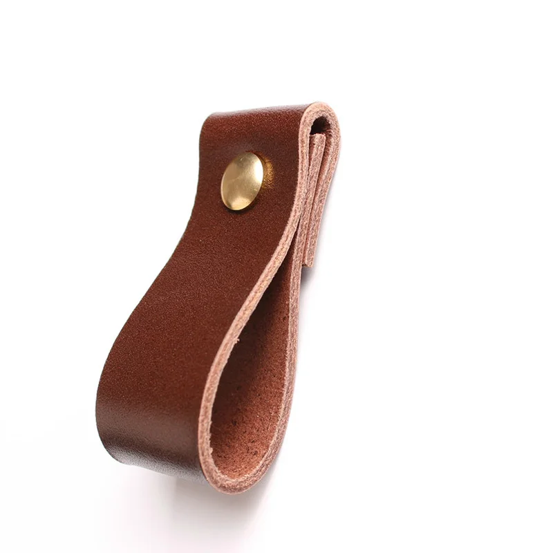 Креативный скандинавский шкаф с одним отверстием кожаная дверная ручка