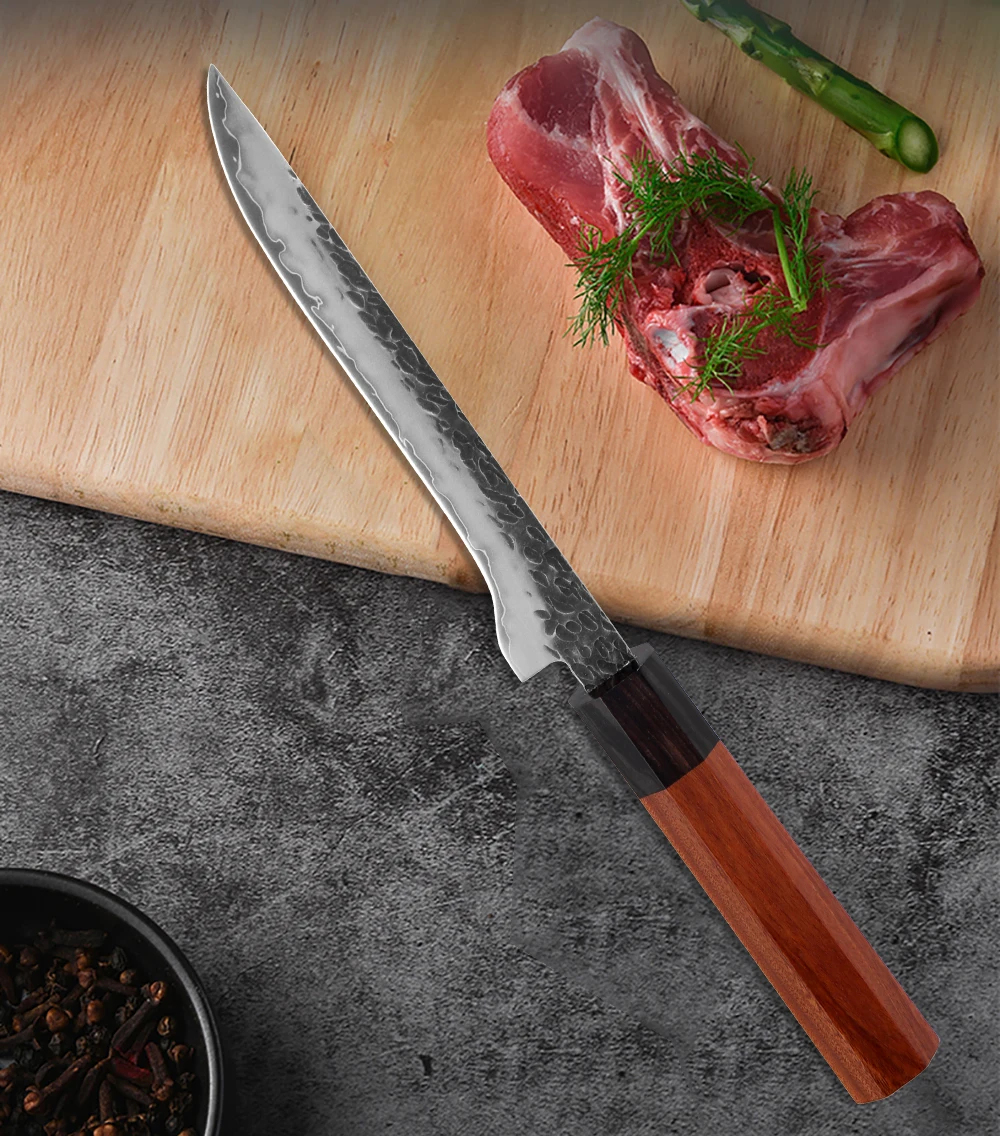 XITUO обвалочный нож трехслойный композитный стальной кухонный нож шеф-повара ручной работы кованый острый Профессиональный Кливер Палисандр Ручка Новинка