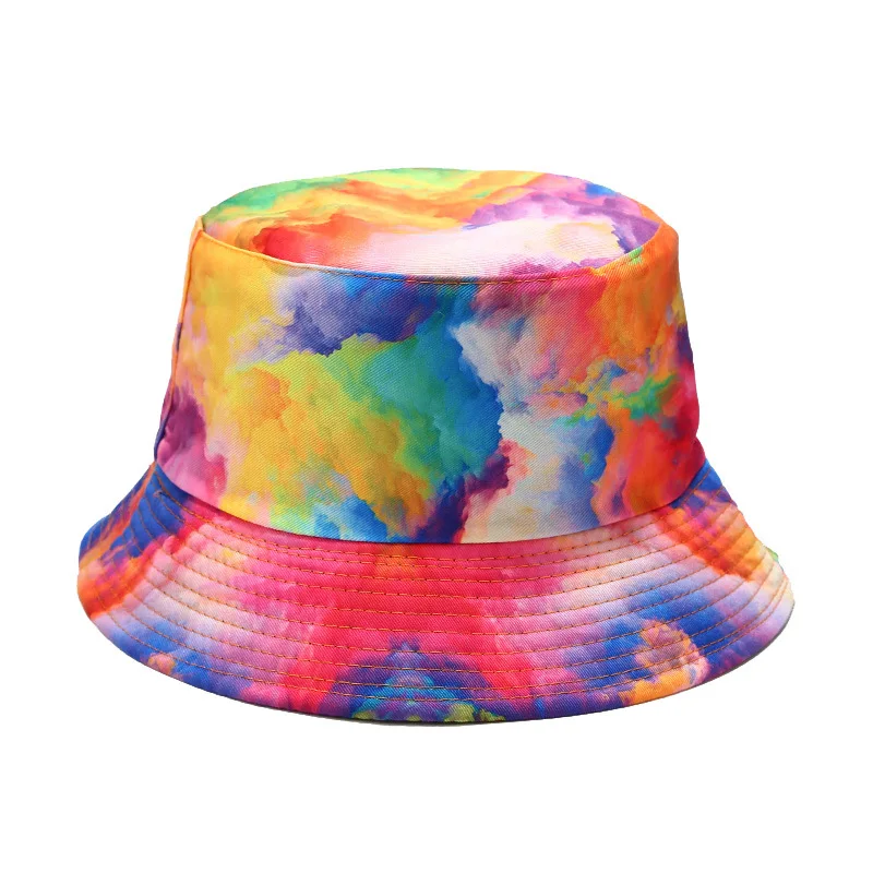 

Colourful Graffiti Adult Bucket Hat Fisherman Hat Reversible Fishing Hat Bob Caps Hip Hop Creative Tie Dye Gorros Men Women