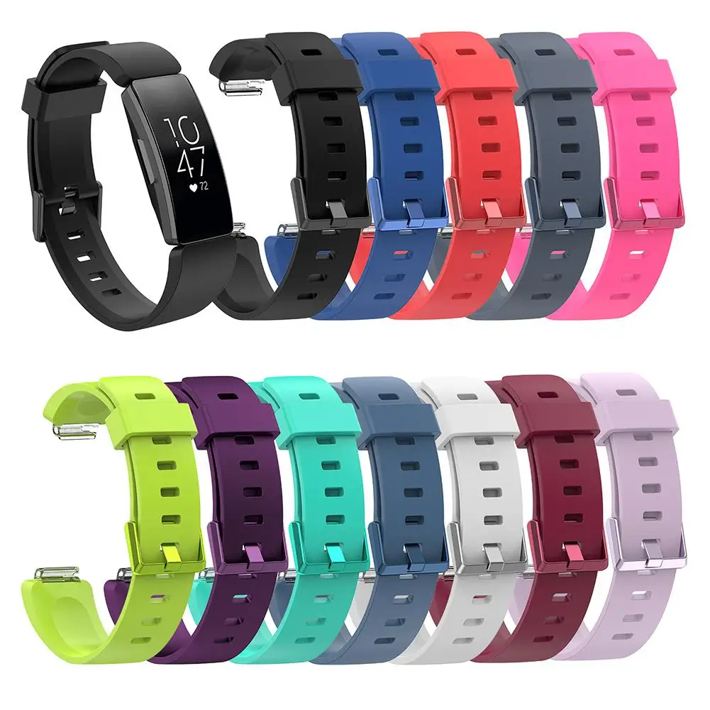 Однотонный мягкий силиконовый ремешок для часов Fitbit Inspire/Inspire HR|Смарт-аксессуары|