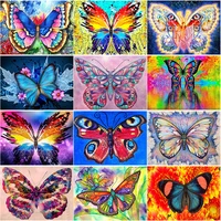 new 5d diy diamond painting animal cross stitch butterfly diamond embroidery full square round drill home decor manual art gift