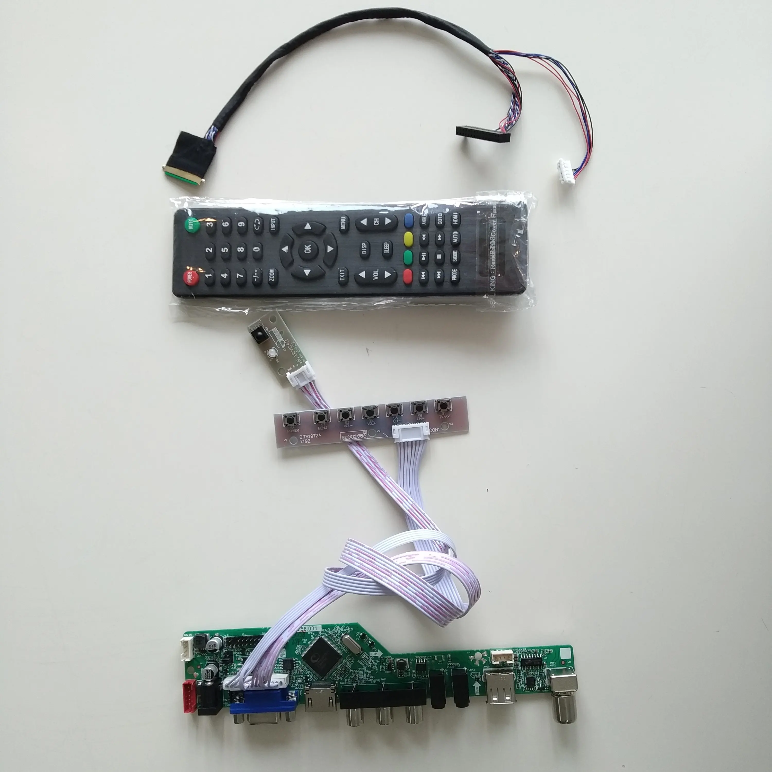 Плата драйвера VGA AUDIO AV LCD светодиодный TV HDMI-совместимая с USB-контроллером плата