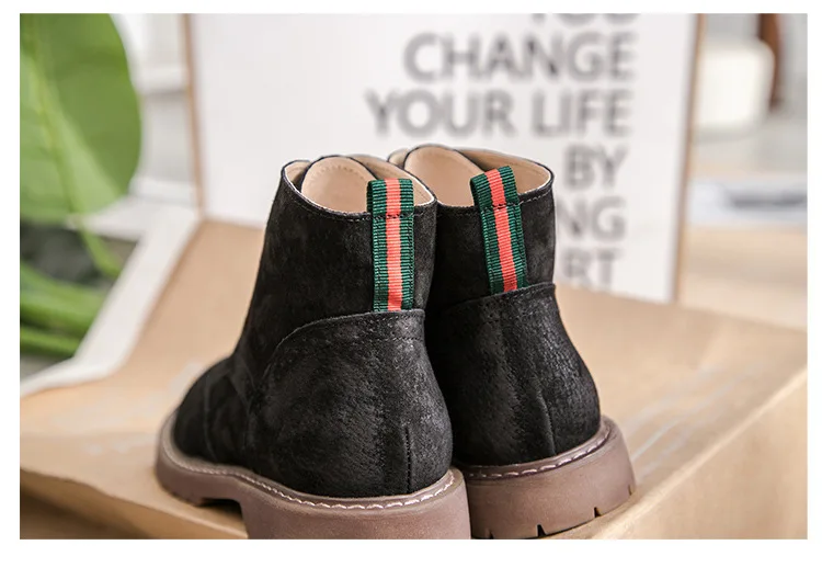 women shoes spring genuine leather Female Martin boots suede booties British lace retro trend naked 10 colors | Обувь