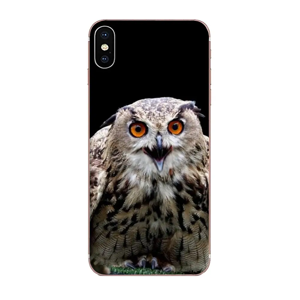 Мягкий прозрачный чехол с рисунком совы для Huawei Honor 4C 5A 5C 5X 6 6A 6X 7 7A 7C 7X 8 8C 8S 9 10 10i 20 20i