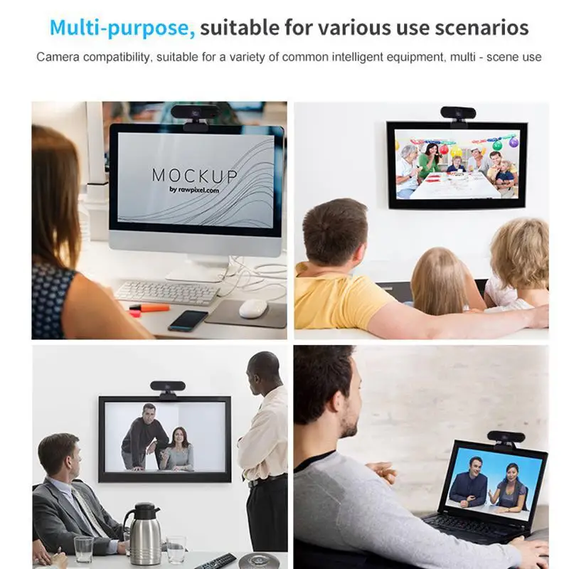 

HD 1080P 30fps 5M Pixels USB Webcam Built-in Microphone Auto Focus Computer Peripheral Web Camera for Youtube PC Laptop