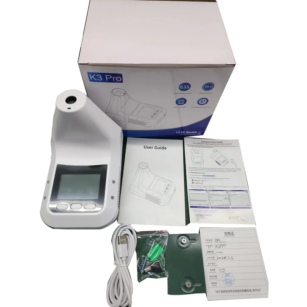 

Wall Mounted Non-contact Infrared Thermometer Digital K3 Pro Forehead Hand Temperature Sensor Laser Gun With Fever Alarm