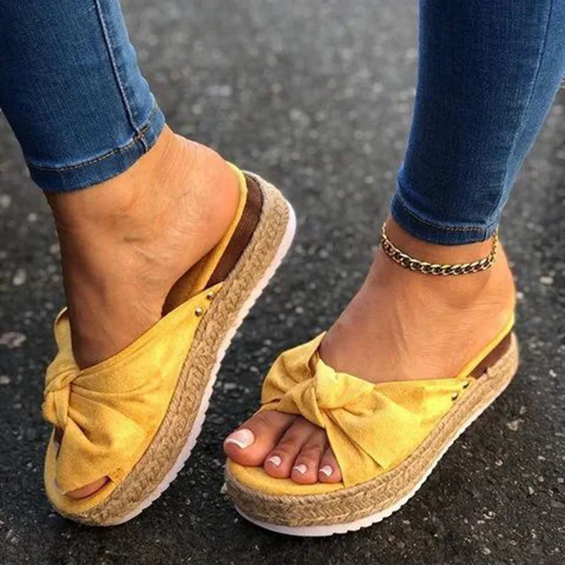 

Women Summer Sandals Mid Heels Sandals Plus Size Wedges Shoes Woman Sweet Slippers Sandalias Mujer Sapato Feminino2021