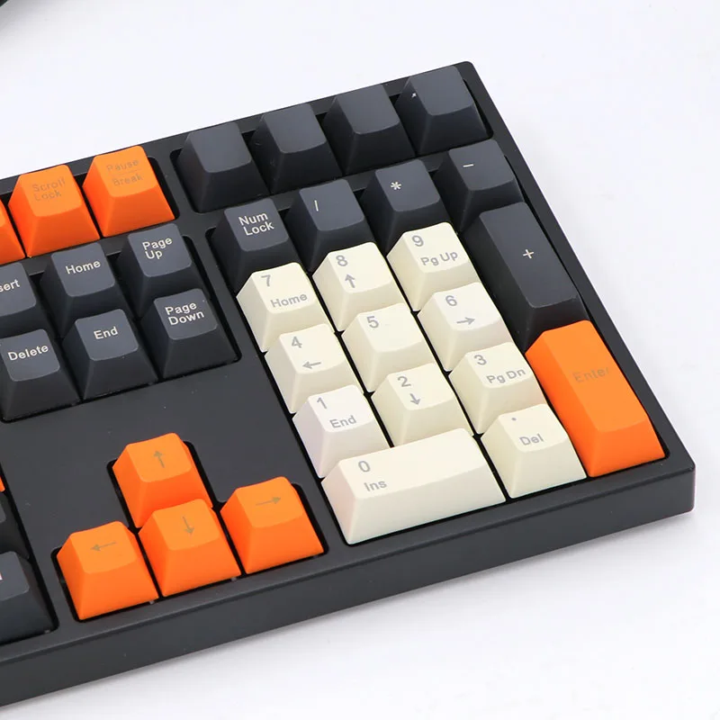 Keypro Carbon PBT keycap лазерная гравировка шрифтов 61/87/104/108 для проводной USB механической