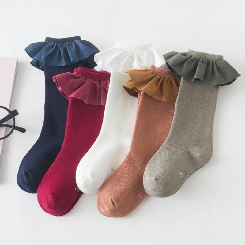 Детские колготки до колена для маленьких девочек осени и весны милые стильные