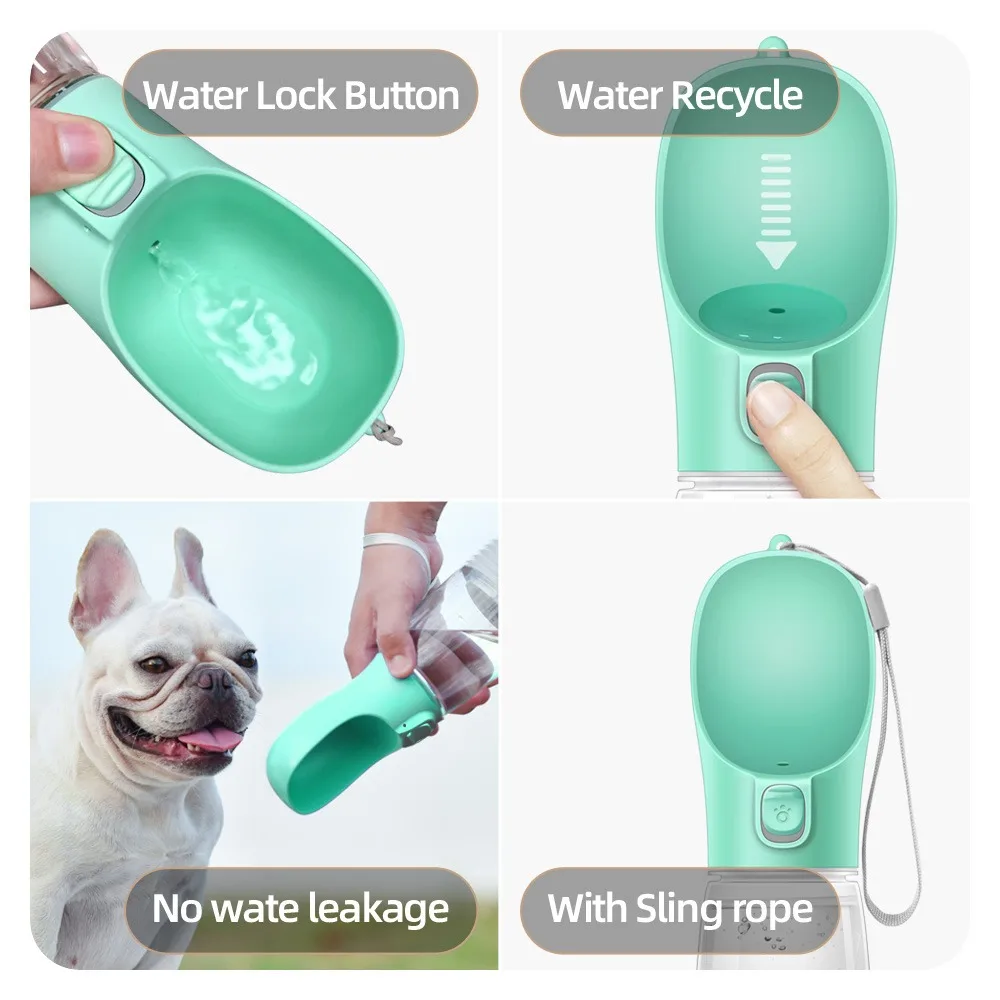 

350/550ML Portable Pet Dog Water Bottle For Small Large Dogs Travel Puppy Cat Drinking Bowl Bulldog Water Dispenser Feeder