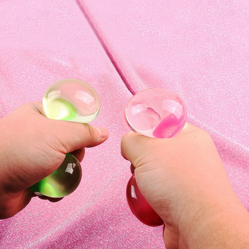 

6 CM Maltose Ball Transparent Colorful Stretch Crystal Hand Squeeze Stress Relief Pressure Fidget Decompression Toy Kids Gifts
