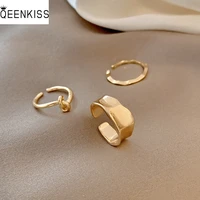 qeenkiss rg758 2022 fine jewelry wholesale fashion woman girl birthday wedding gift three piece suit open 18kt white gold ring