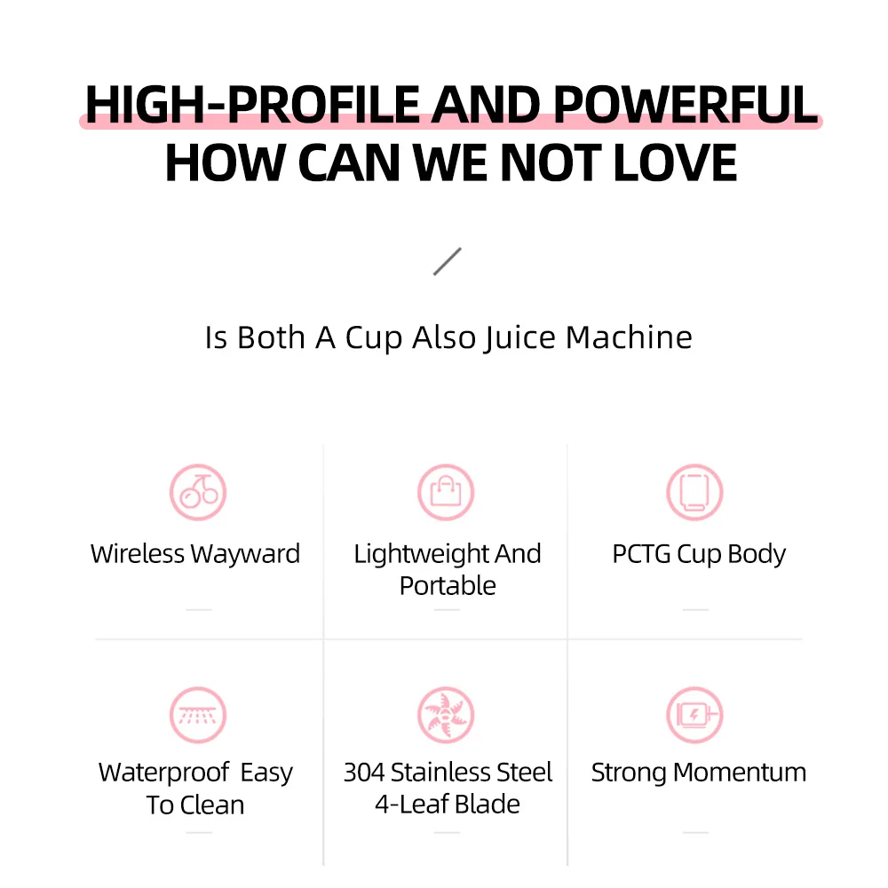 WantJoin 400 мл портативный мини Блендер с 4 лезвиями соковыжималка миксер