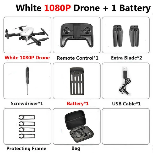1080P 1BAT Bag Радиоуправляемый Дрон с 4K HD камерой FPV Wi-Fi функция удержания высоты Selife Дрон складной Квадрокоптер Vs E58 SG106 M69 xs816 дроны - Цвет: 1080P 1BAT Bag