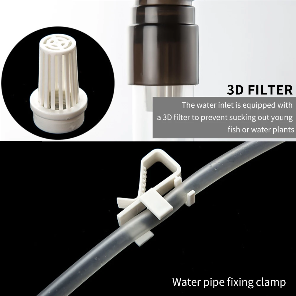 

Vacuum With Long Pipe Home Aquarium Tool Gravel Cleaner Pump Automatic Sand Washing 3 In 1 Fish Tank Pneumatic Water Changer