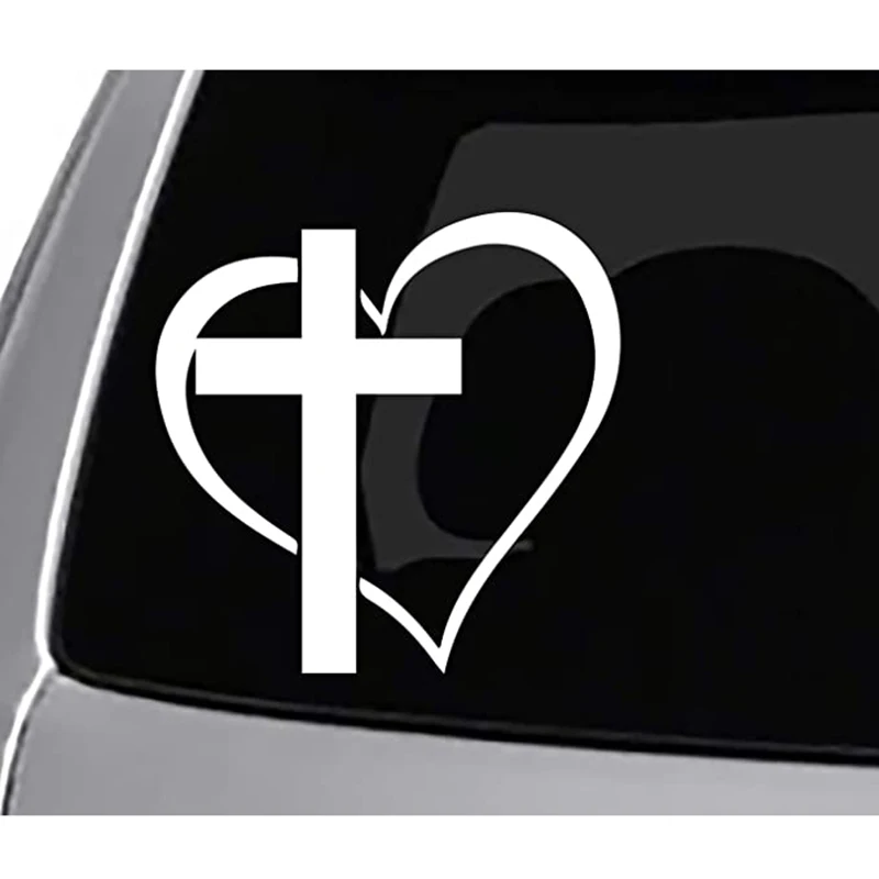 

Seek Racing Cross Heart Decal Jesus Lord CAR Truck Window Sticker Almighty