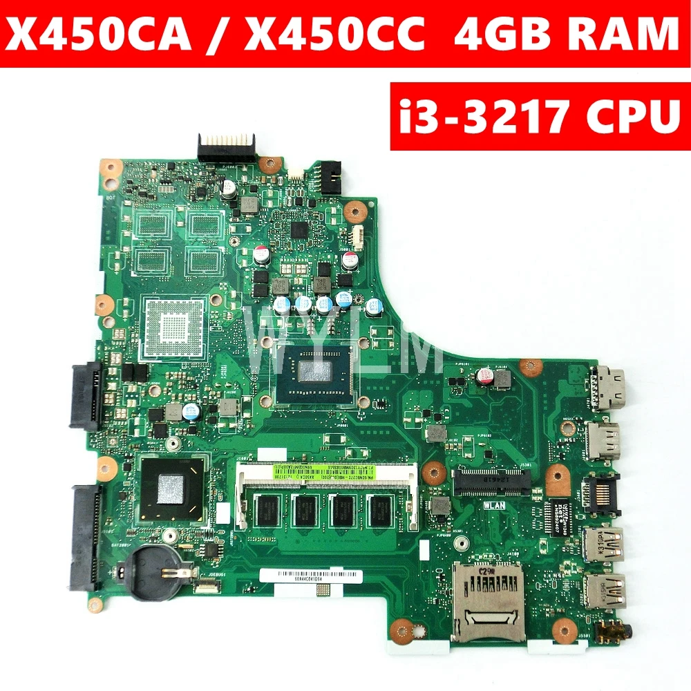 X450CA материнская плата i3 3217 Процессор 4 Гб Оперативная память для ASUS A450C X450C X450CC X450