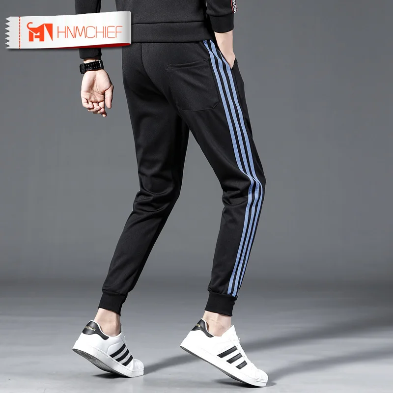 Мужские повседневные штаны HNMCHIEF микро-эластичные фирменные спортивные джоггеры
