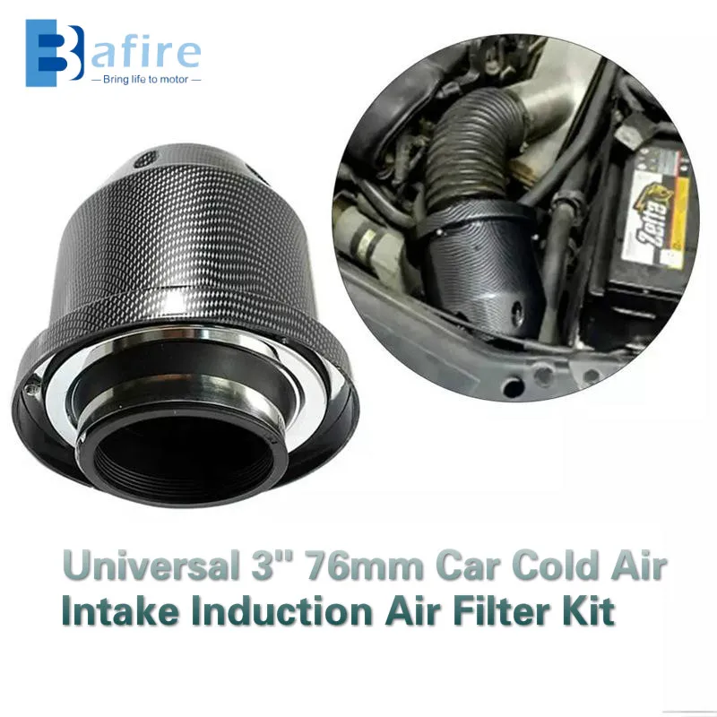 Универсальный автомобильный воздушный фильтр BAFIRE индукционный 3 дюйма 76 мм для