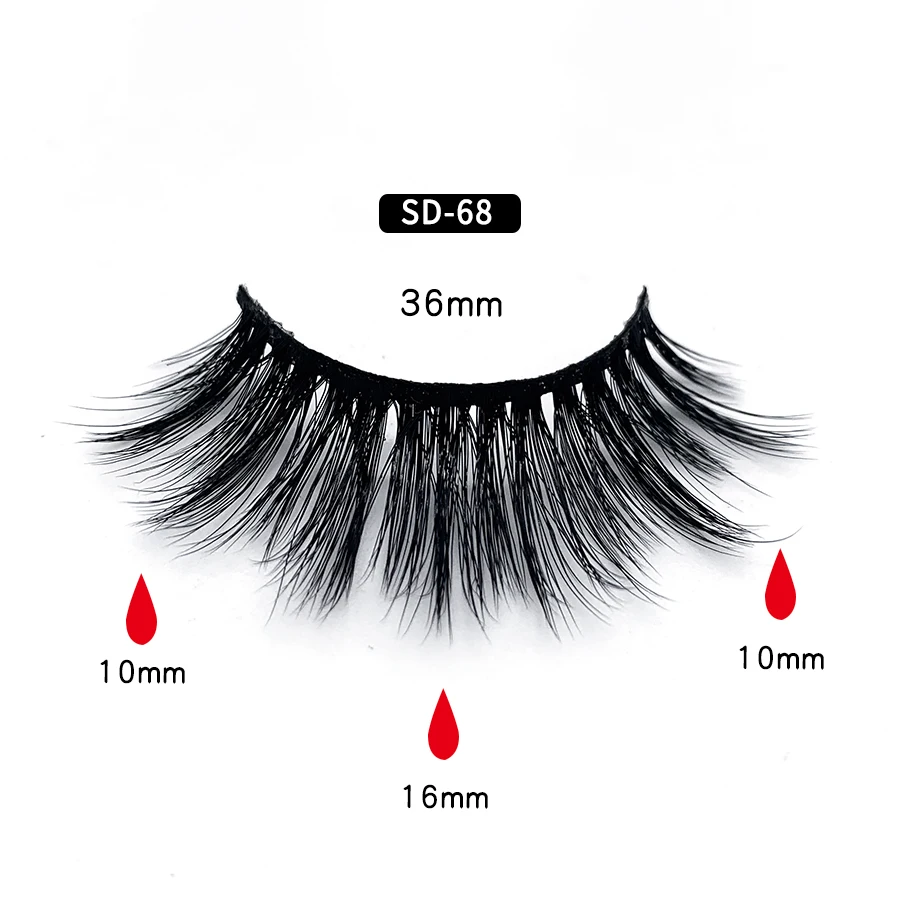 SD-68 Clotobeauty 3d норковые ресницы накладные ресницы натуральные толстые длинные объемные ресницы тонкие Накладные ресницы макияж расширение-SD - Цвет: SD-68